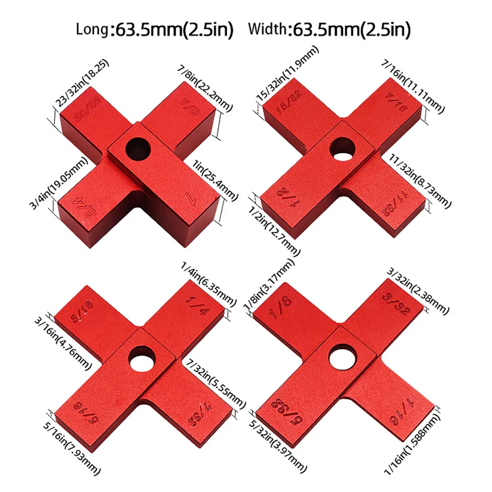 4PCS Woodworking Cross Height Gauge Set of Measurement Modules Tools 4PCS Woodworking Cross Height Gauge Set of Measurement Modules Tools