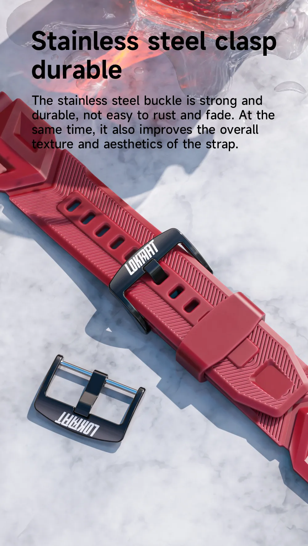 LOKMAT G0041 22mm Multi-color Silicone Smart Watch Band Replacement Strap