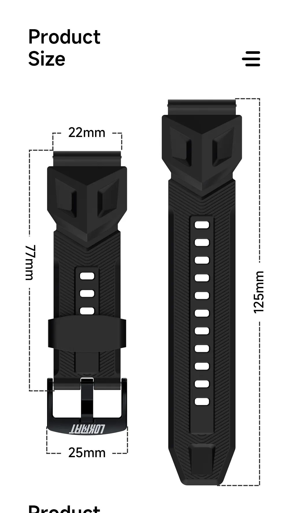 LOKMAT G0041 22mm Multi-color Silicone Smart Watch Band Replacement Strap