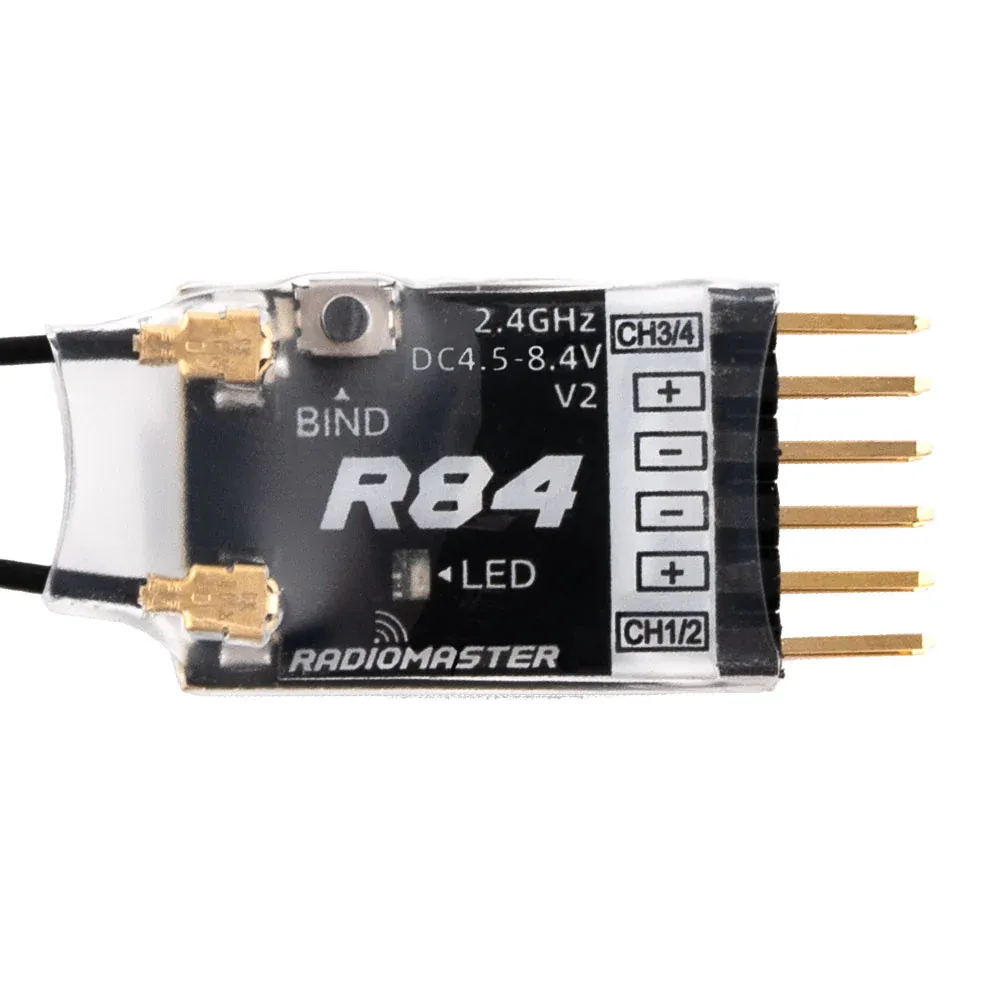 Ricevitore RC PWM compatibile Radiomaster R84 V2 4CH per Frsky D8 D16 SFHSS e trasmettitore Radiomaster TX12 T16S