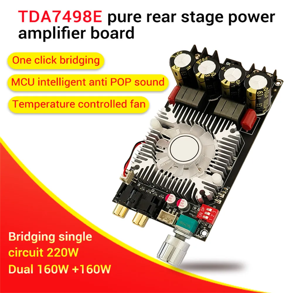 ZK-1602 TDA7498E Digital Power Amplifier Board 160W*160W Dual Channel 220W Mono Channel DC15-35V Amplifier Module Board ZK-1602 TDA7498E Digital Power Amplifier Board 160W*160W Dual Channel 220W Mono Channel DC15-35V Amplifier Module Board
