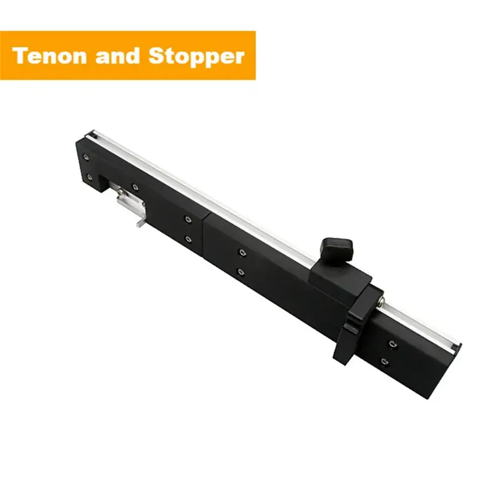 Wnew 450mm Miter Gauge Fence with Tenon Block and A Repetitive Cut Flip Stop For Wood Workbench Router Table Saw Table Wnew 450mm Miter Gauge Fence with Tenon Block and A Repetitive Cut Flip Stop For Wood Workbench Router Table Saw Table