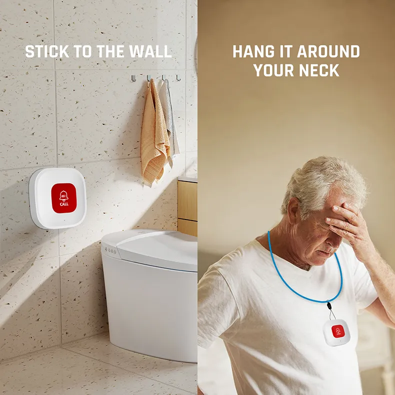 CF101W Tuya WiFi Emergency Alarm Button Rechargeable Elderly Emergency Panic Button Old Man Personal Self-help Smart APP Push