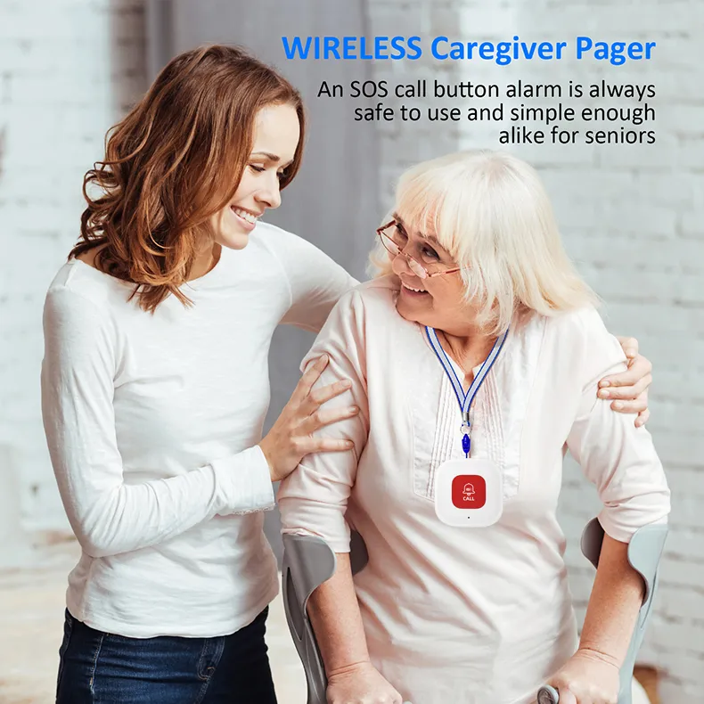CF101W Tuya WiFi Emergency Alarm Button Rechargeable Elderly Emergency Panic Button Old Man Personal Self-help Smart APP Push