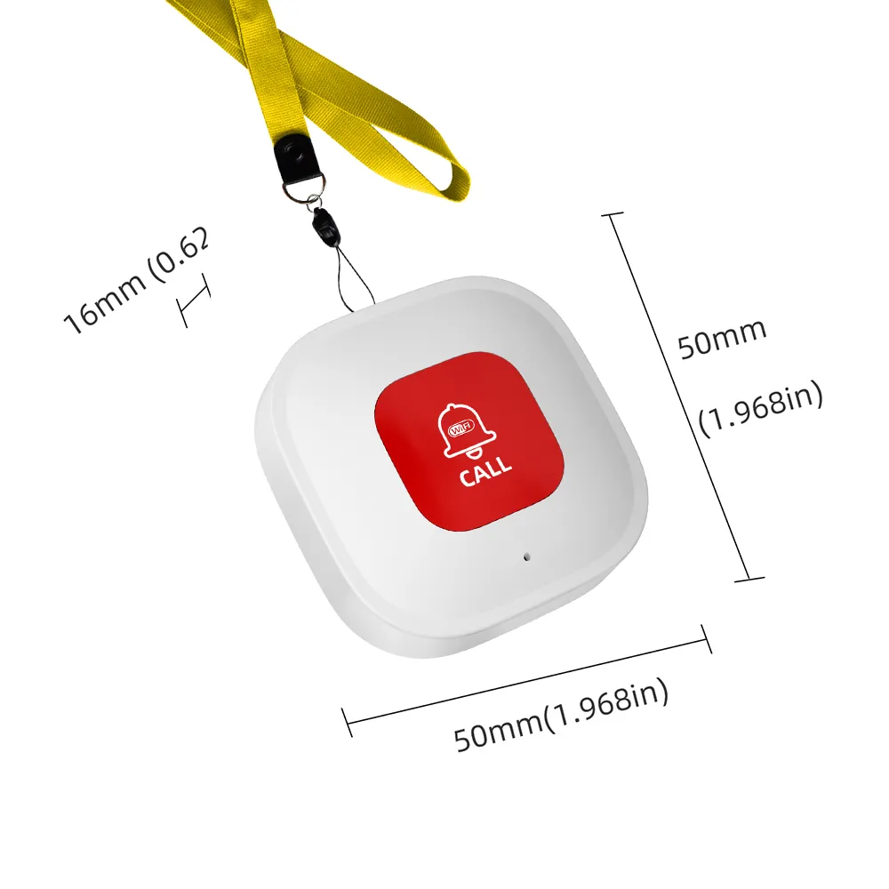 CF101W Tuya WiFi Emergency Alarm Button Rechargeable Elderly Emergency Panic Button Old Man Personal Self-help Smart APP Push