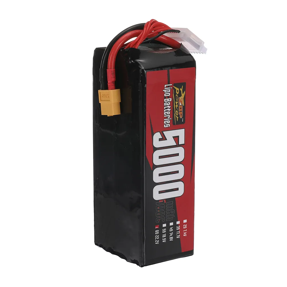ZOP Power 6S 22.2V 5000mAh 100C 111Wh LiPo Battery XT60 Plug for RC Drone ZOP Power 6S 22.2V 5000mAh 100C 111Wh LiPo Battery XT60 Plug for RC Drone