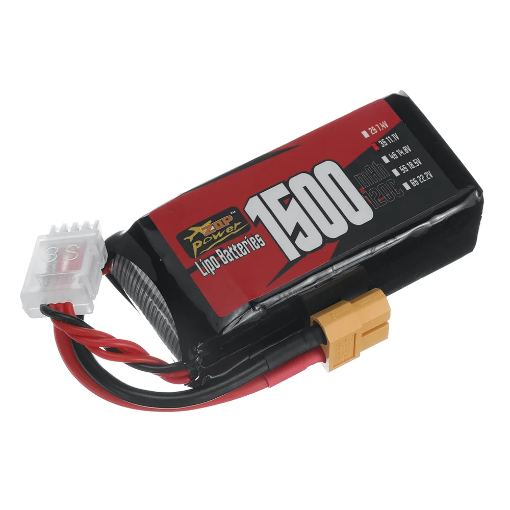 ZOP Power 3S 11.1V 1500mAh 120C LiPo Battery XT60 Plug for RC Drone ZOP Power 3S 11.1V 1500mAh 120C LiPo Battery XT60 Plug for RC Drone