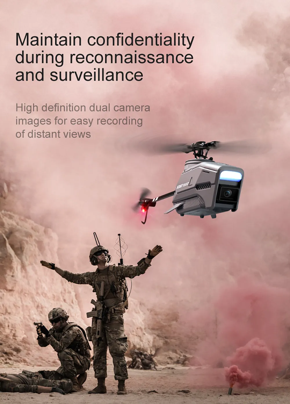 4DRC L1 Fighter Drone 1080P HD RC Quadcopter Single Rotor Four-channel Anti-collision Intelligent Electric Helicopter