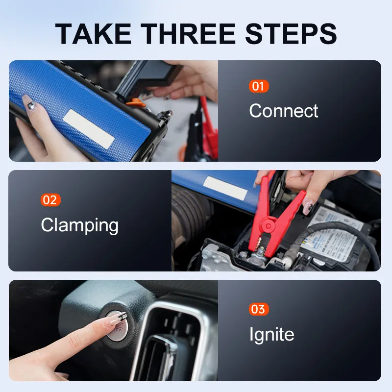 BlitzWolf 12000mAh/16000mAh/20000mAh Car Jump Starter with 150PSI Air Compressor Digital Tire Inflator with LED Light BlitzWolf 12000mAh/16000mAh/20000mAh Car Jump Starter with 150PSI Air Compressor Digital Tire Inflator with LED Light