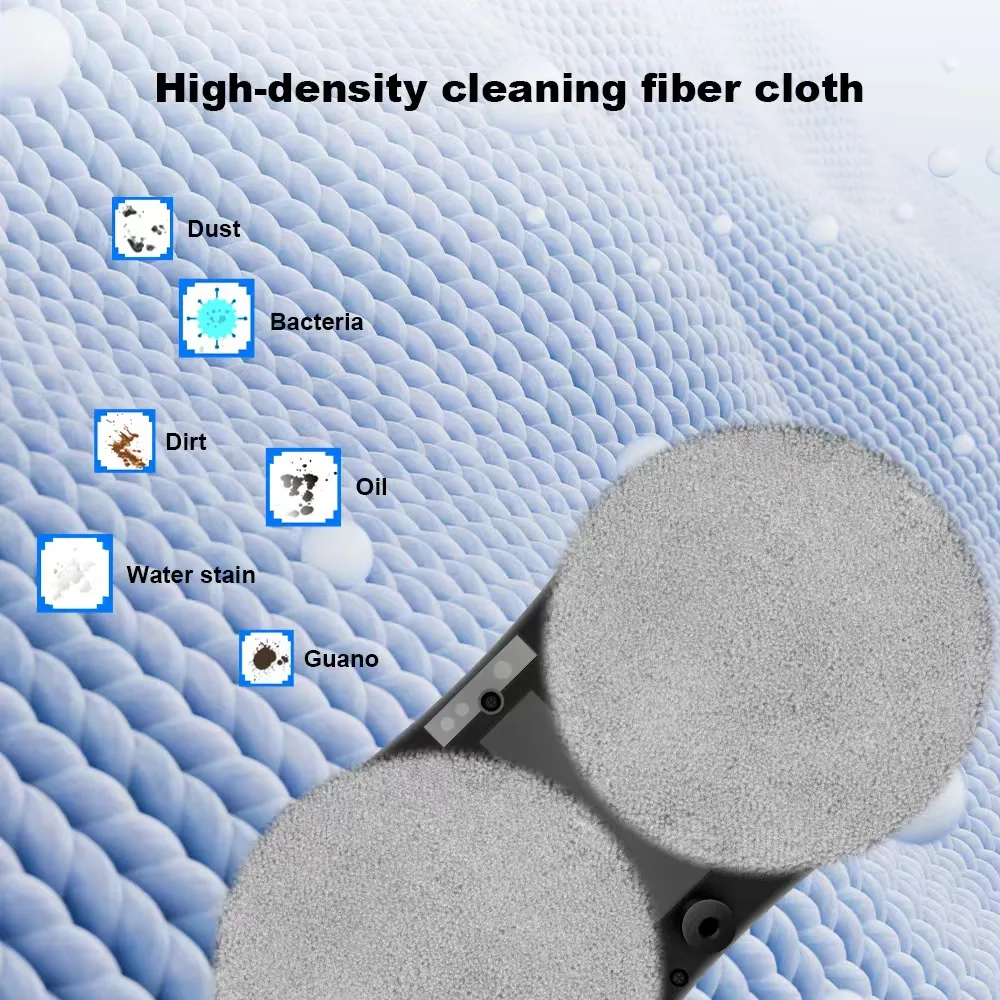 LIECTROUX HCR-10 Window Cleaning Robot Accessories a Set of 12PCS Special Cleaning Cloth
