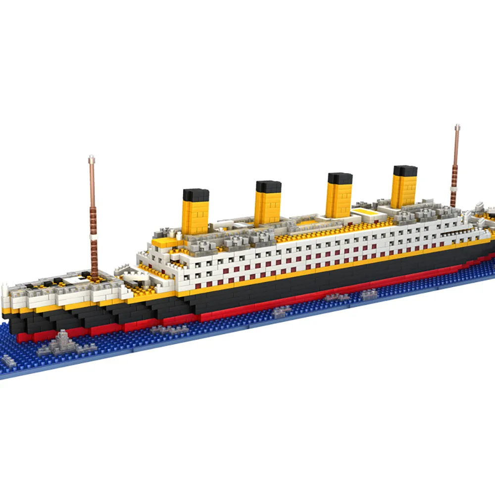 1860pcs Titanic Model Micro Blocks Building Set Puzzle DIY Educational Toy Gift for Adults Children 1860pcs Titanic Model Micro Blocks Building Set Puzzle DIY Educational Toy Gift for Adults Children