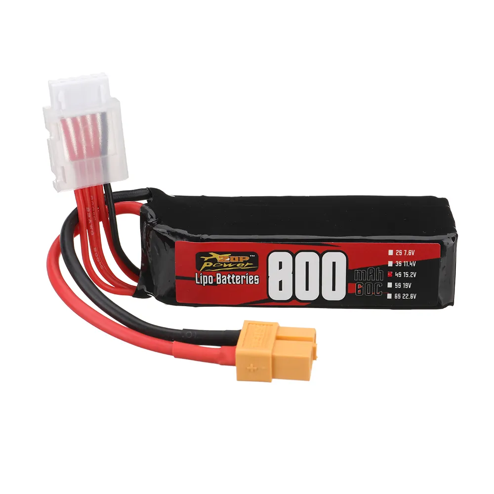 ZOP Power 4S 15.2V 800mAh 60C 11.84Wh LiPo Battery XT60 Plug for RC FPV Racing Drone Airplane Helicopter ZOP Power 4S 15.2V 800mAh 60C 11.84Wh LiPo Battery XT60 Plug for RC FPV Racing Drone Airplane Helicopter