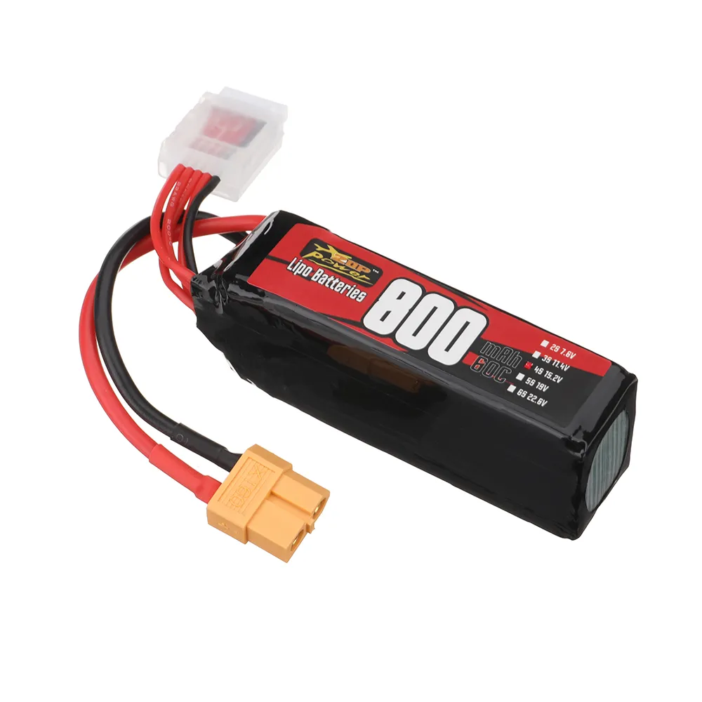 ZOP Power 4S 15.2V 800mAh 60C 11.84Wh LiPo Battery XT60 Plug for RC FPV Racing Drone Airplane Helicopter ZOP Power 4S 15.2V 800mAh 60C 11.84Wh LiPo Battery XT60 Plug for RC FPV Racing Drone Airplane Helicopter