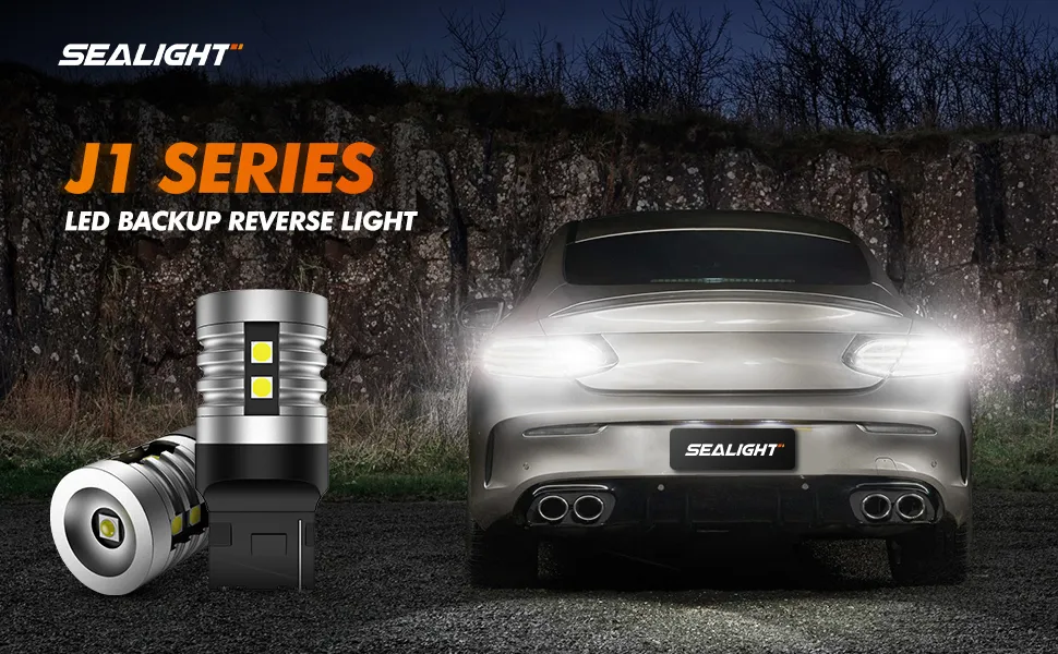 SEALIGHT J1 7440 12V 8.5W 1000LM 3030SMD 6500K White LED License Plate Car Reverse Light Plug And Play