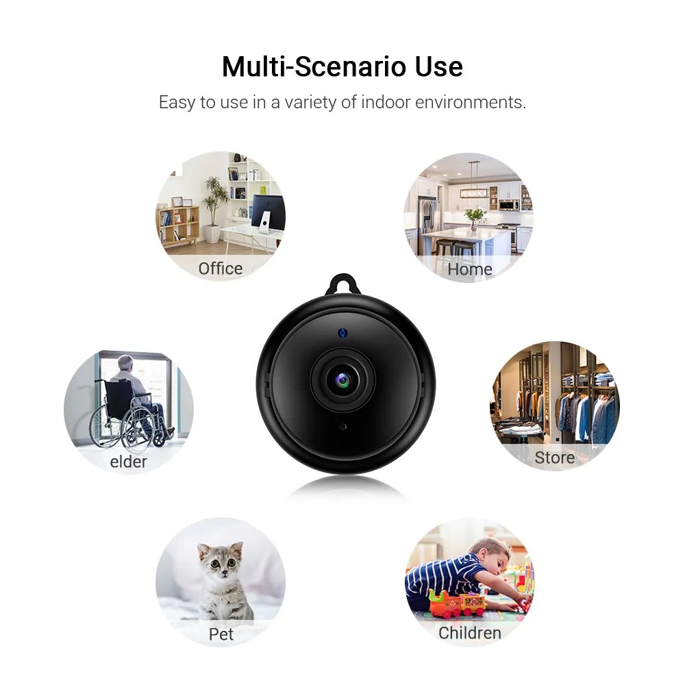 Escam V380 HD 1080P Mini Wifi IP Camera H.264 Baby Monitor Camera Night Vision Two Way Audio Motion Detection Wireless Indoor Camera Escam V380 HD 1080P Mini Wifi IP Camera H.264 Baby Monitor Camera Night Vision Two Way Audio Motion Detection Wireless Indoor Camera