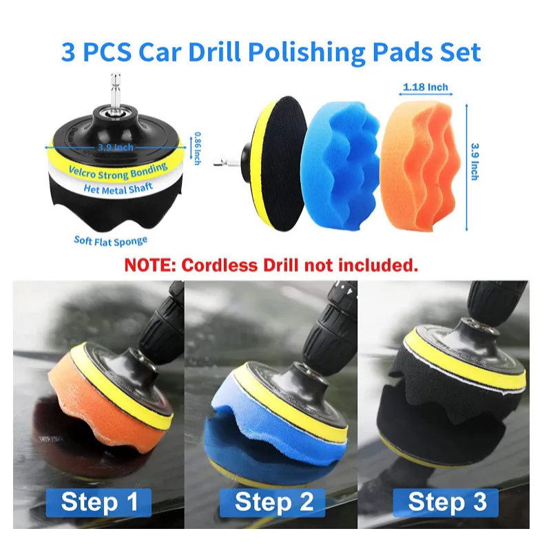 25PCS カーケアクリーニングツールセット 電動ドリルブラシ 車のホイールタイヤと隙間洗浄ドリル研磨パッドドリルブラシキット 25PCS カーケアクリーニングツールセット 電動ドリルブラシ 車のホイールタイヤと隙間洗浄ドリル研磨パッドドリルブラシキット