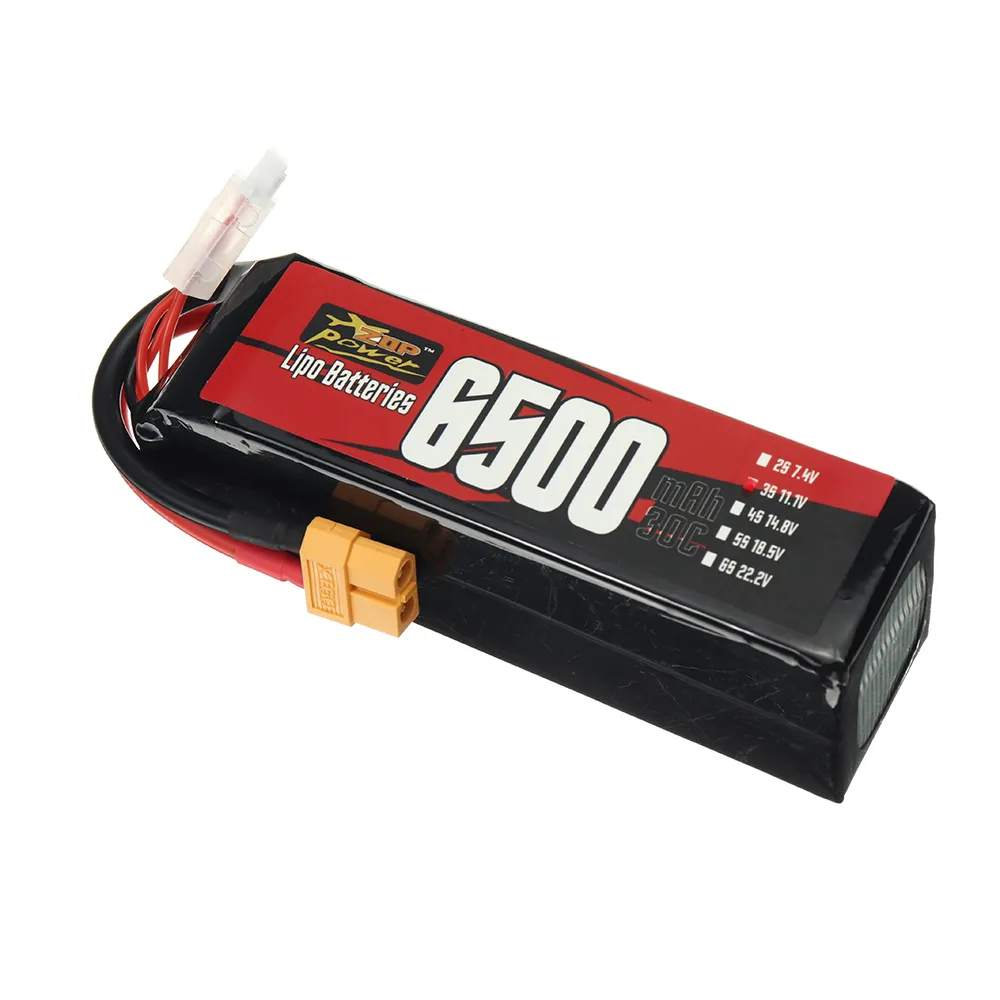 ZOP Power 3S 11.1V 6500mAh 30C 72.15Wh LiPo Battery XT60 Plug for RC Car ZOP Power 3S 11.1V 6500mAh 30C 72.15Wh LiPo Battery XT60 Plug for RC Car