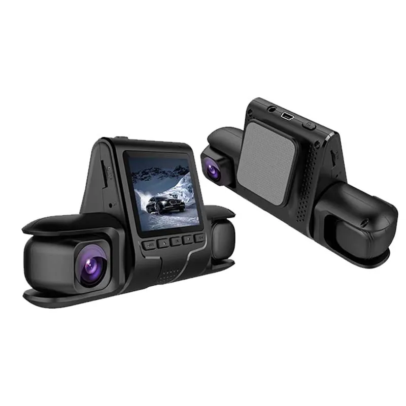 1080P Triple Lens Car Dash Cam Dashcam Front Inside & Rear HD Car DVR 120° Angle Loop Recording Gravity Sensor