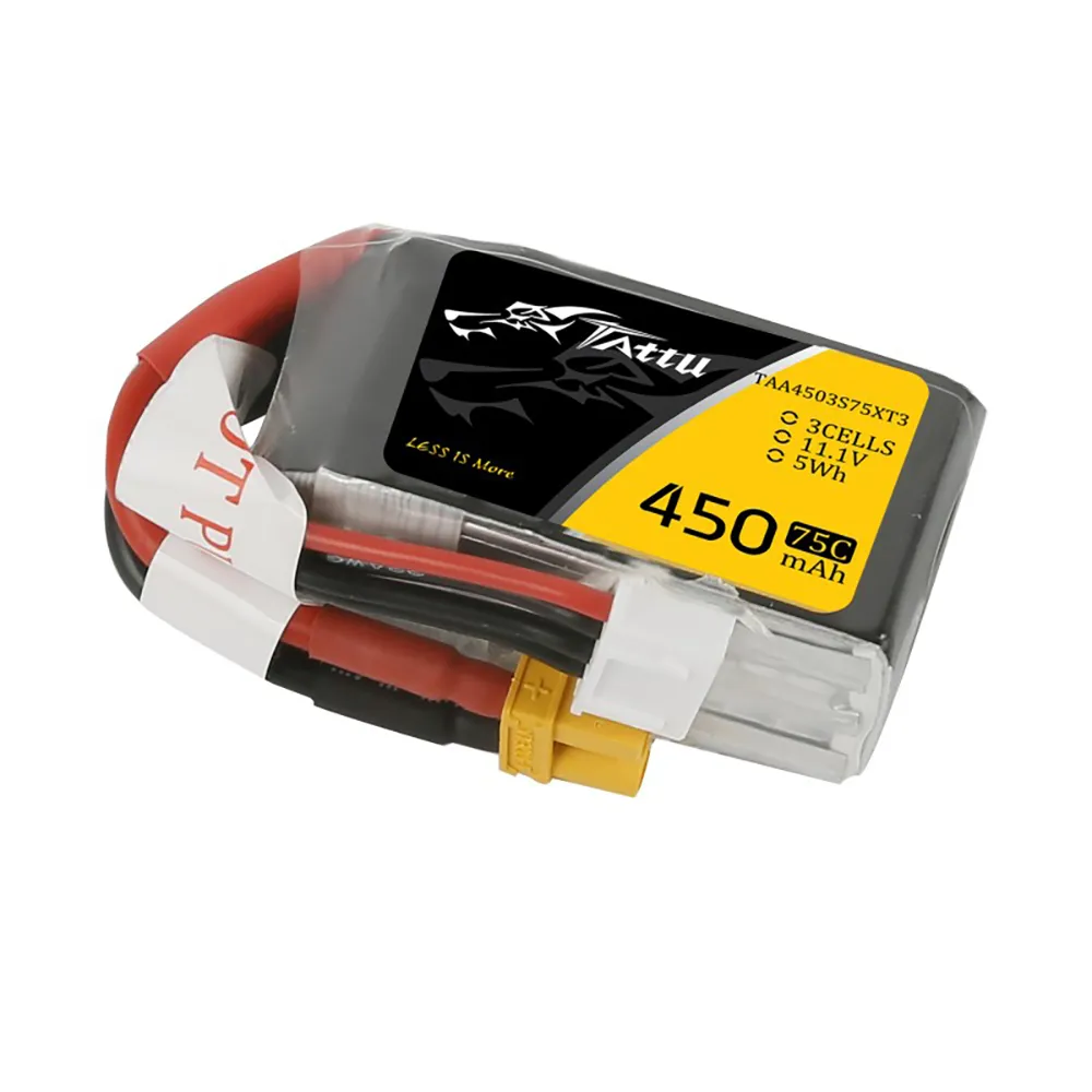 TATTU 3S 11.1V 450mAh 75C 3S1P Lipo Battery XT30 Plug for 90mm to 150mm Multirotor RC FPV Racing Drone