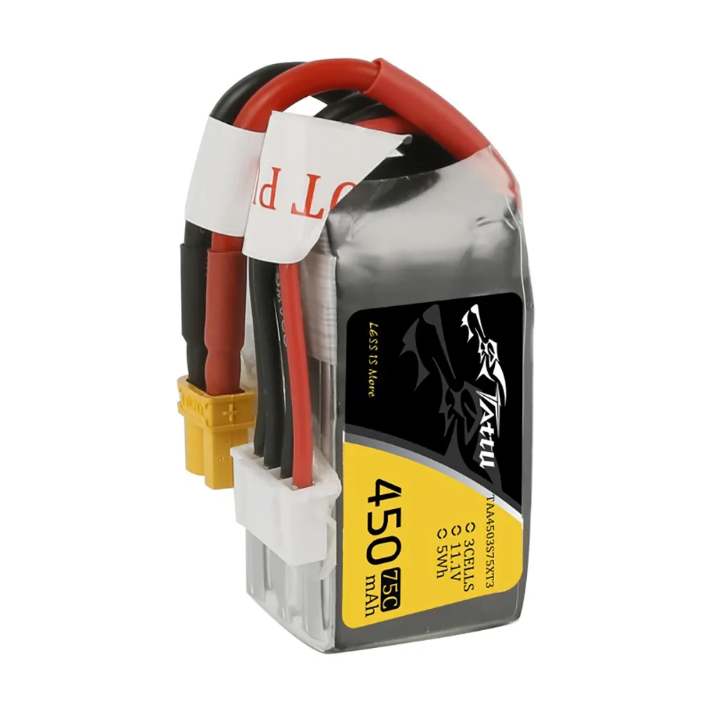 TATTU 3S 11.1V 450mAh 75C 3S1P Lipo Battery XT30 Plug for 90mm to 150mm Multirotor RC FPV Racing Drone