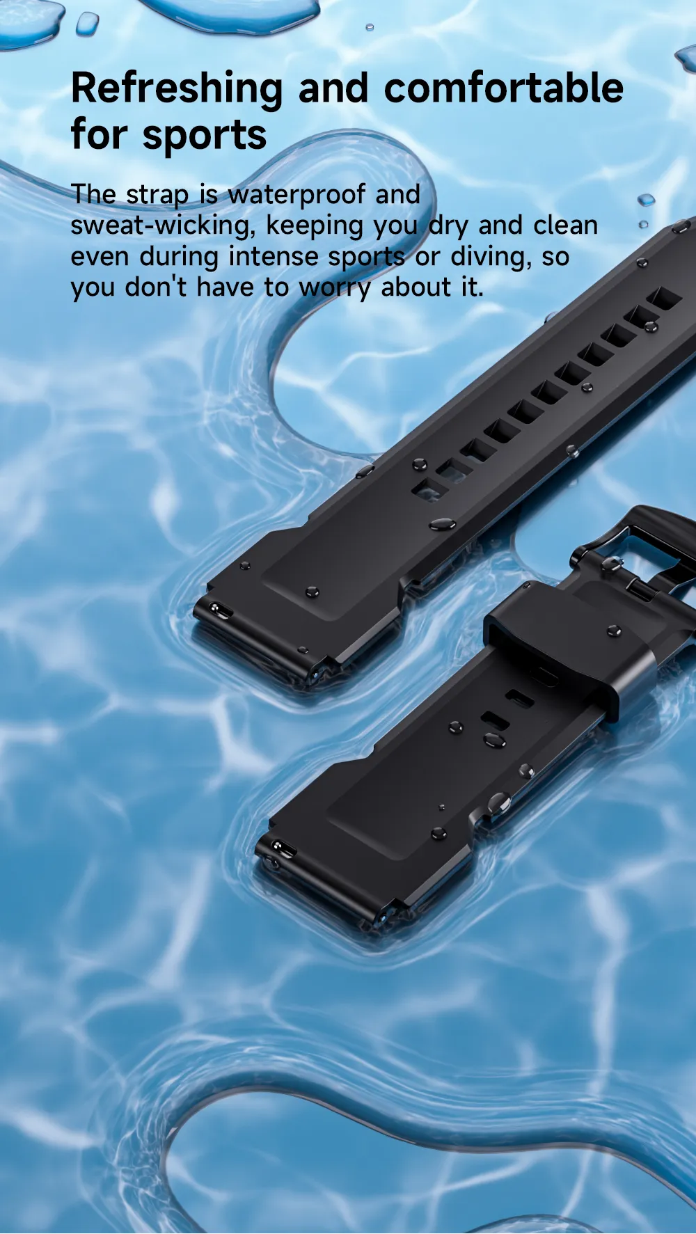 LOKMAT G0041 22mm Multi-color Silicone Replacement Strap for LOKMAT Smart Watch 22mm Width