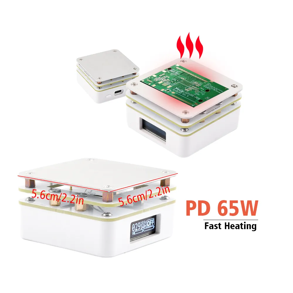 MHP30 PD65W Mini Hot Plate Digital Soldering Preheating Rework Station PCB SMD Board Soldering Plate Heating Table