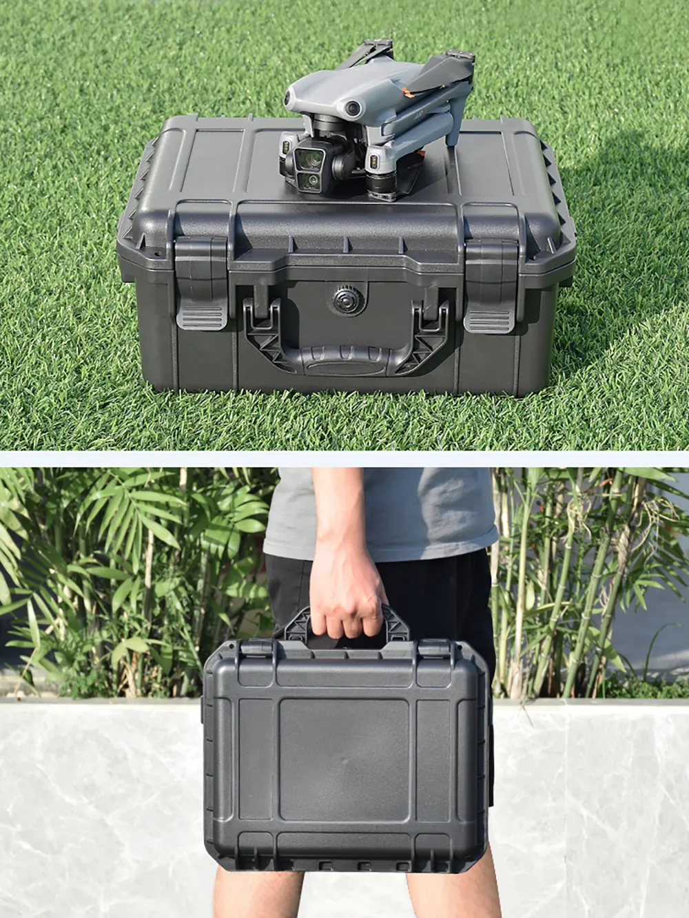 BRDRC Portable Waterproof Backpack Shoulder Storage Bag Carrying Box Case Suitcase High Capacity for DJI AIR 3 RC Drone