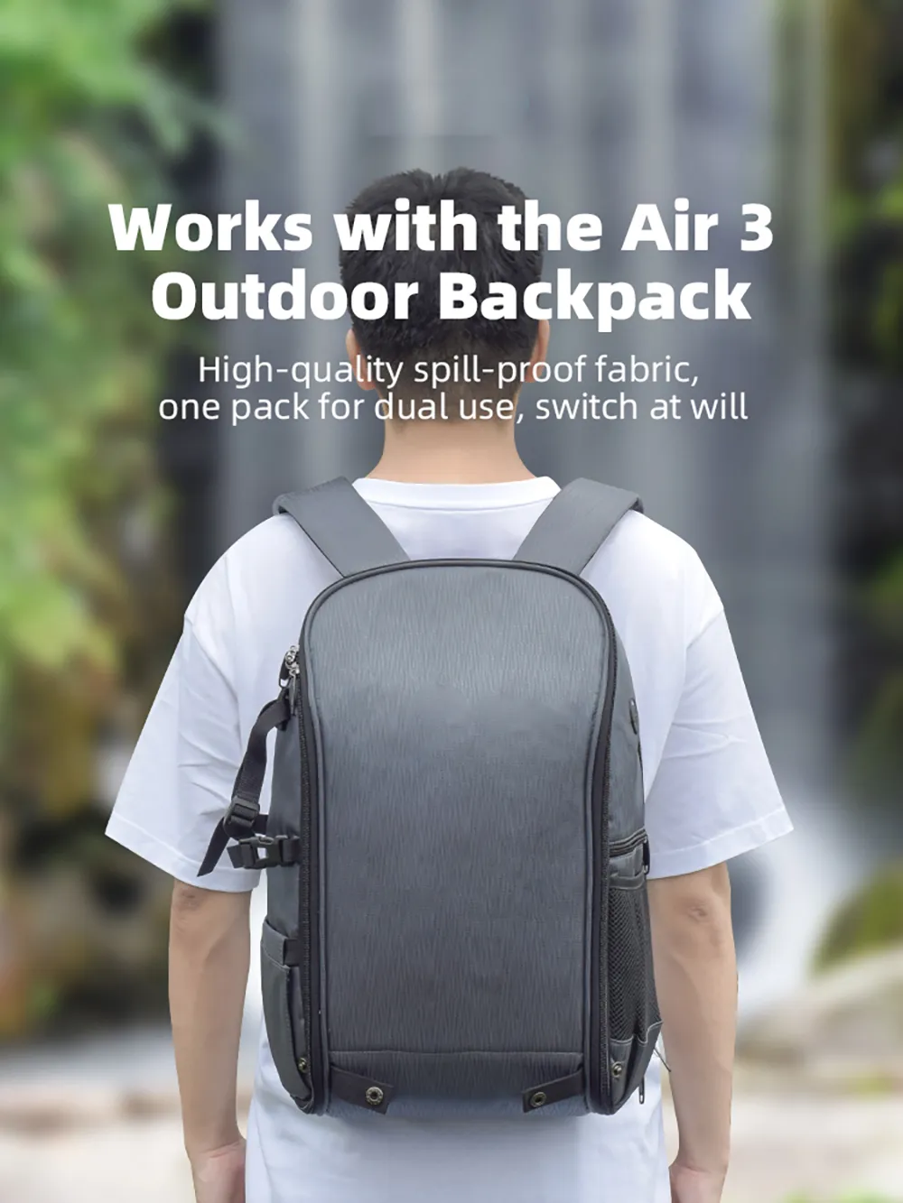 BRDRC Portable Waterproof Backpack Shoulder Storage Bag Carrying Box Case Suitcase High Capacity for DJI AIR 3 RC Drone