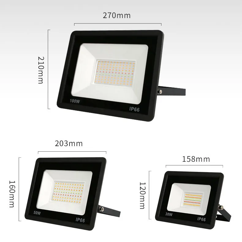 LED Reflector RGB Smart Floodlight Outdoor Spotlight 30W 50W 100W Waterproof 220V Warm Cool Lighting Tuya WIFI Control for Alexa LED Reflector RGB Smart Floodlight Outdoor Spotlight 30W 50W 100W Waterproof 220V Warm Cool Lighting Tuya WIFI Control for Alexa