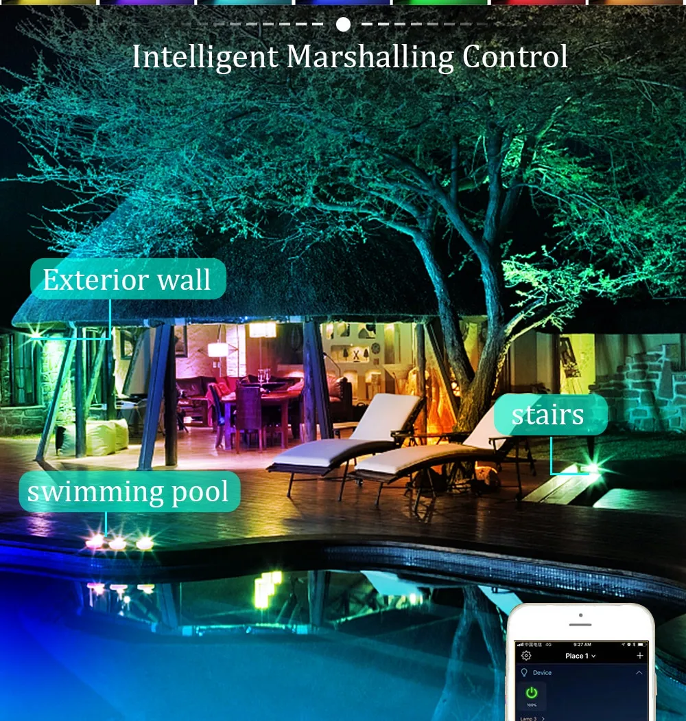 LED Reflector RGB Smart Floodlight Outdoor Spotlight 30W 50W 100W Waterproof 220V Warm Cool Lighting Tuya WIFI Control for Alexa LED Reflector RGB Smart Floodlight Outdoor Spotlight 30W 50W 100W Waterproof 220V Warm Cool Lighting Tuya WIFI Control for Alexa