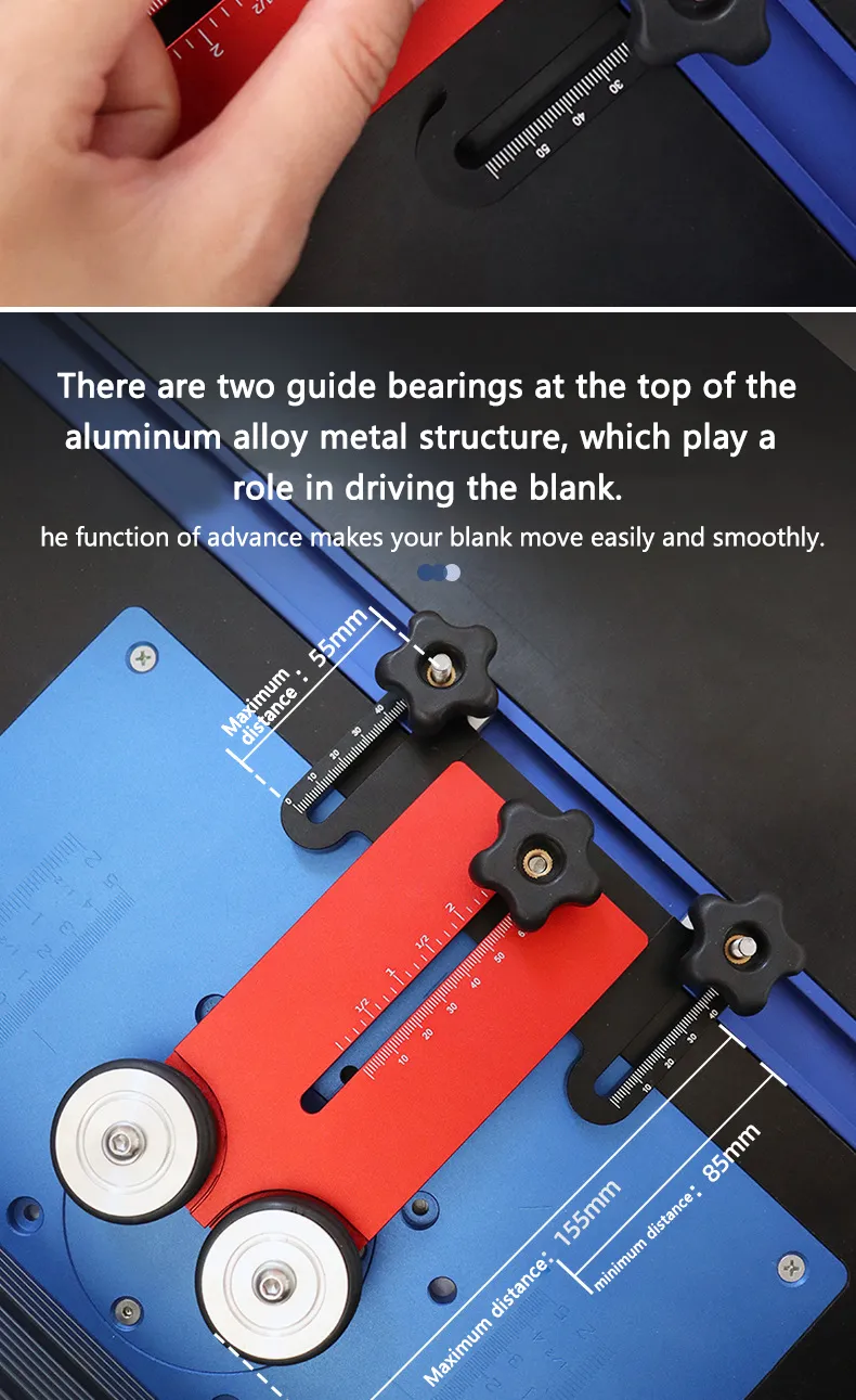 Thin Jig Table Saw Jig Woodworking Feather Board for Making Repetitive Narrow Strip Cuts for Router Tables and Band Saws
