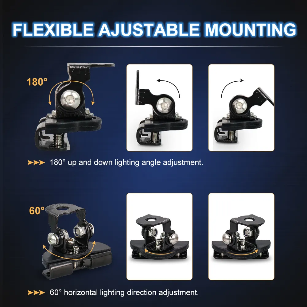 2pcs Universal Pillar Hood Adjustable Mounting Brackets LED Work Light Mounting Brackets Holder For Off Road SUV ATV 4WD 2pcs Universal Pillar Hood Adjustable Mounting Brackets LED Work Light Mounting Brackets Holder For Off Road SUV ATV 4WD