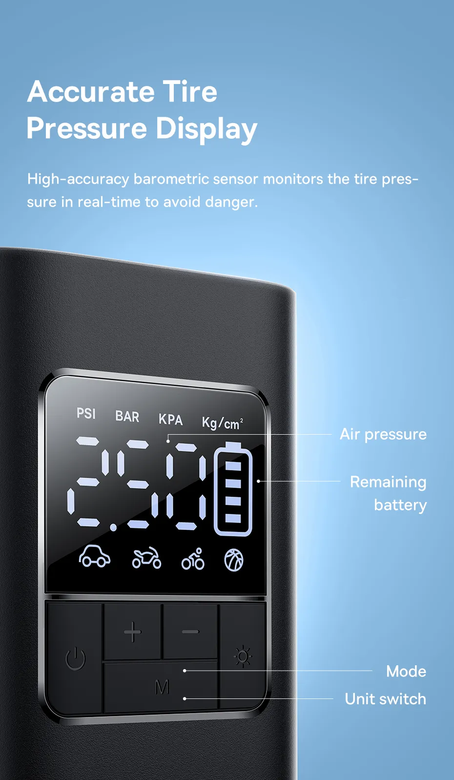 Baseus Pro High-powered Mini Wireless Car Air Pump Stylish and Efficient