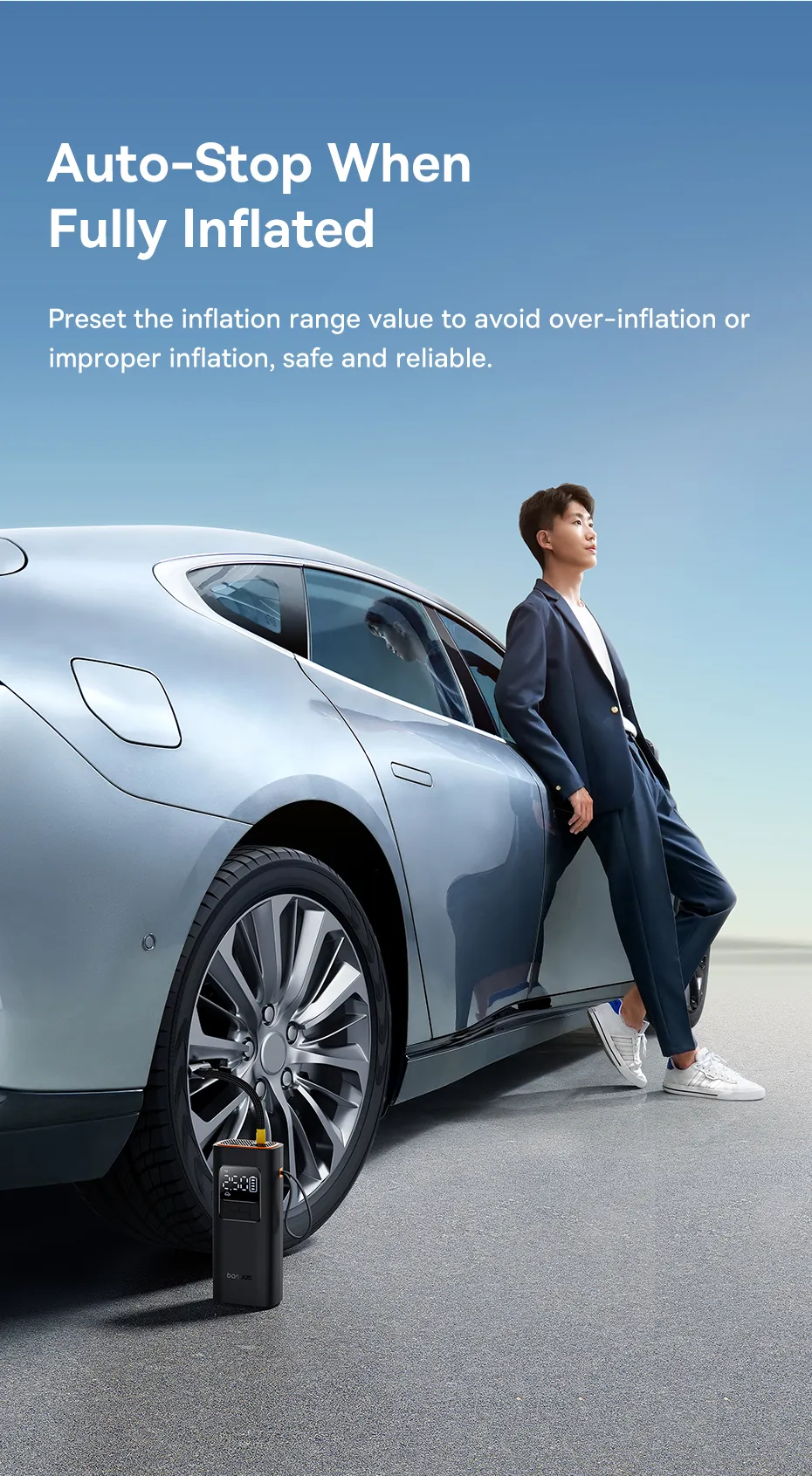 Baseus Pro High-powered Mini Wireless Car Air Pump Stylish and Efficient