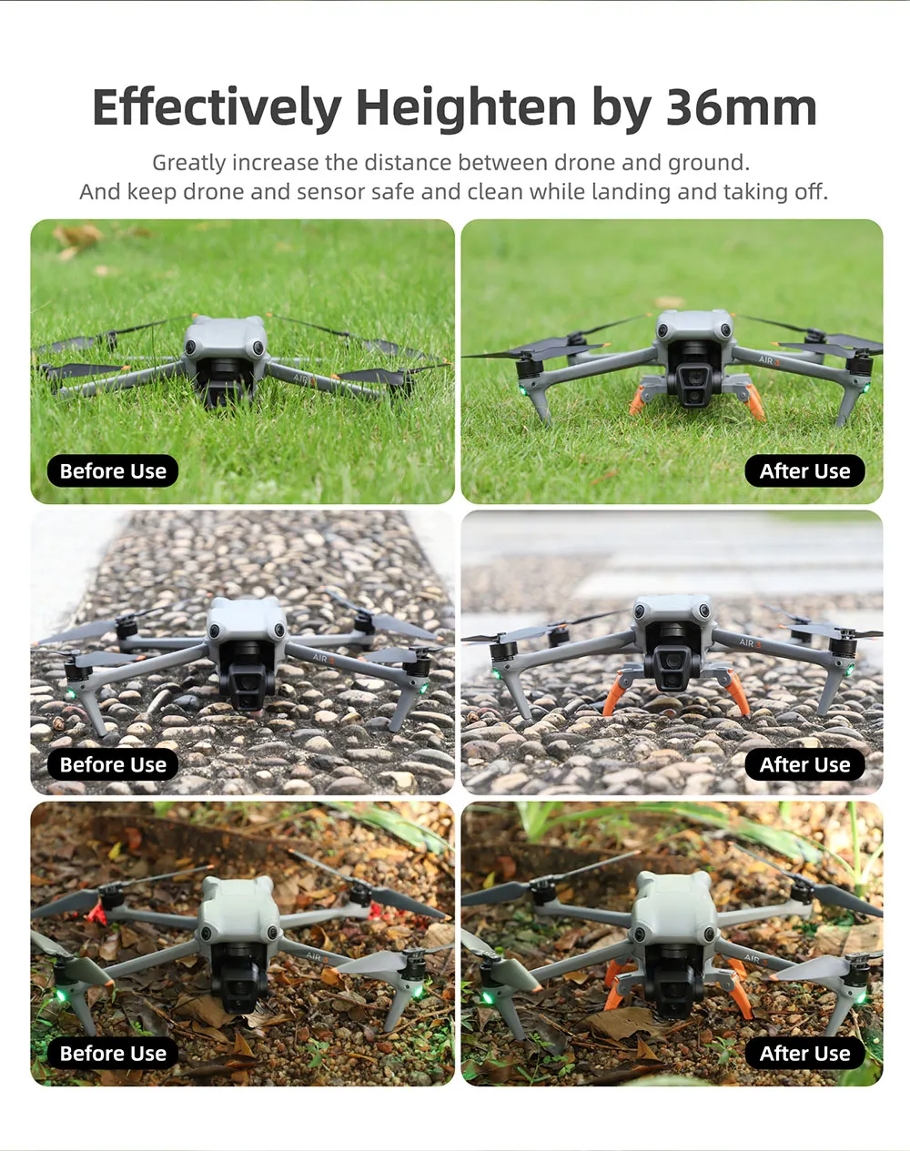 Sunnylife Foldable Extended Heightening Spider Landing Gear Legs Protector Support for DJI AIR 3 RC Drone Quadcopter Sunnylife Foldable Extended Heightening Spider Landing Gear Legs Protector Support for DJI AIR 3 RC Drone Quadcopter