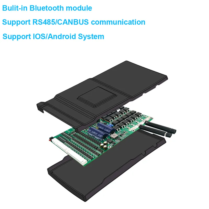 JKBMS B1A8S10P Intelligent Protection Board for 4-8S 100A Power Batteries 4S 5S 6S 7S 8S 12V 24V Battery with 1A Active Balancing