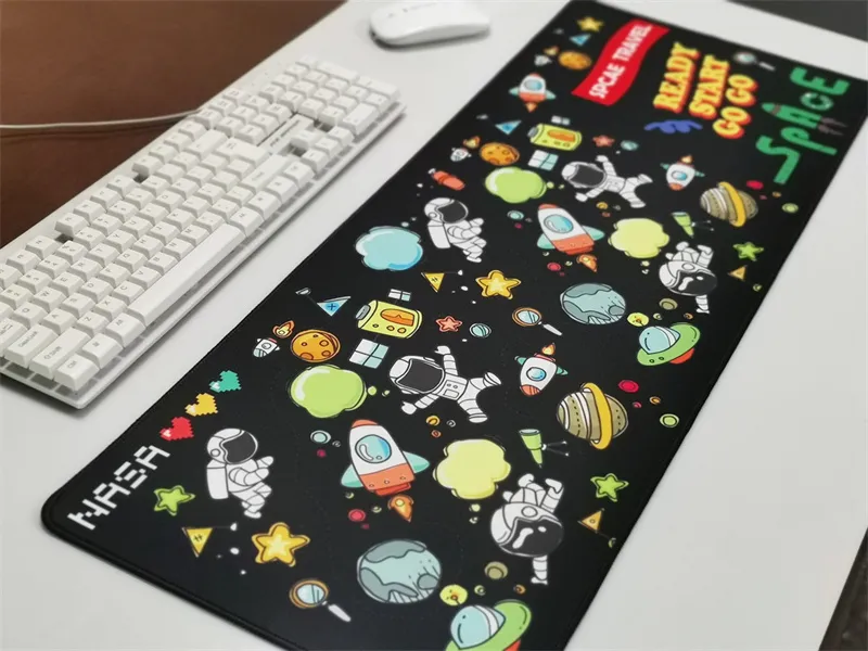 800×300×3mm Astronaut Keyboard & Mouse Pad Large Mouse Pad Keyboard Mat for Home Office