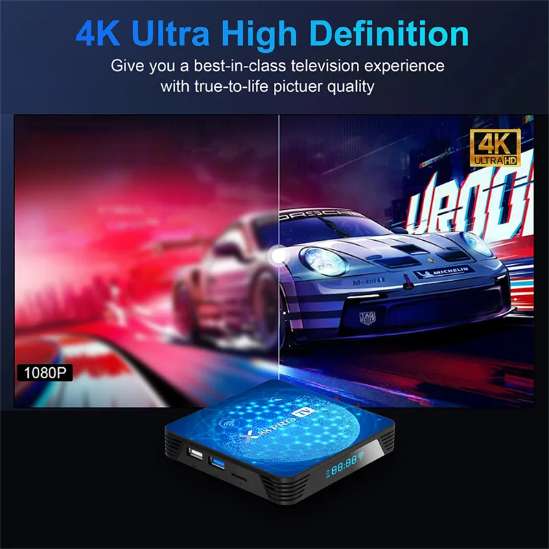 X88 Pro Smart TV Box 4+32G Android 11 RK3318 2.4G/5.8G Dual Band WiFi BT5.0 3D Youtube 4K Set Top Box