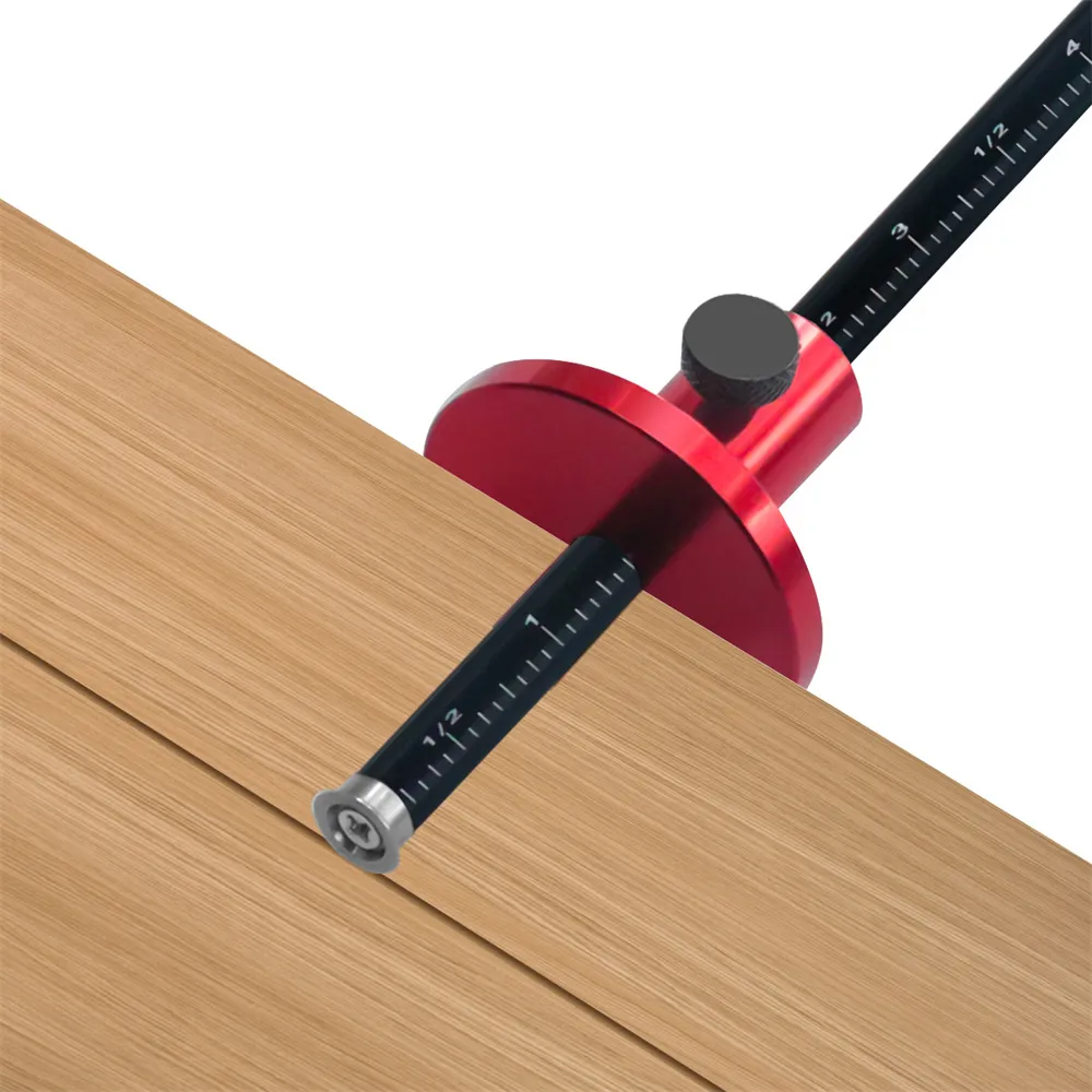 Wheel Marking Gauge Woodworking Scriber Dual Inch & MM Scale Parallel Line Drawing Mortise Measuring