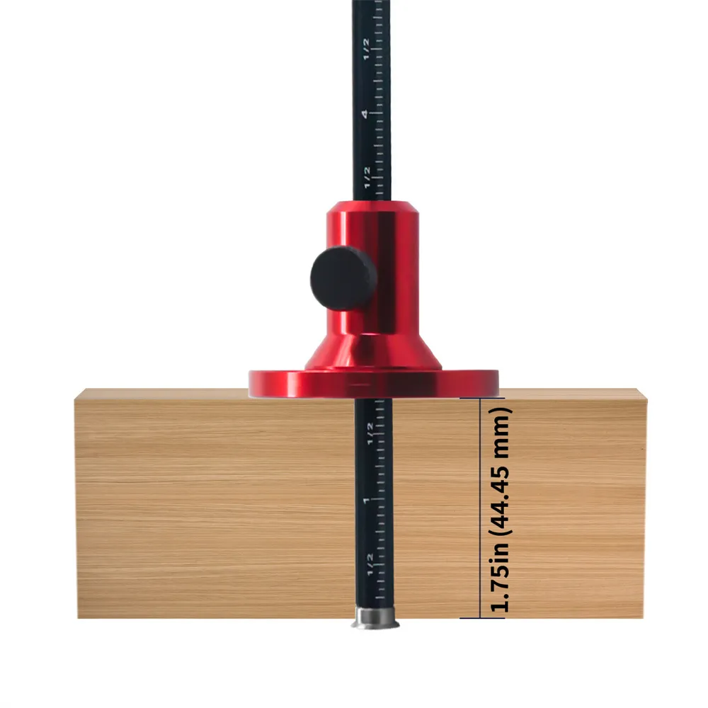 Wheel Marking Gauge Woodworking Scriber Dual Inch & MM Scale Parallel Line Drawing Mortise Measuring