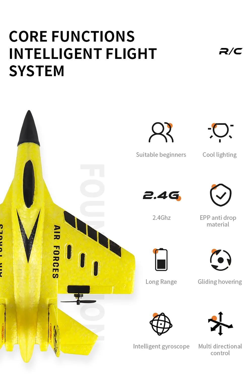 SU35 2526 2.4GHz 2CH Built-in Gyro With LED Light EPP Foam RC Airplane Fighter Glider RTF for Beginners SU35 2526 2.4GHz 2CH Built-in Gyro With LED Light EPP Foam RC Airplane Fighter Glider RTF for Beginners