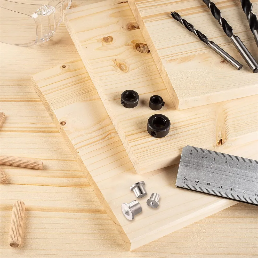 Alloy Steel Dowel and Tenon Center Transfer Plugs 20 Pieces 1/4 Inch Silver Durable Easy to Use for Precise Woodworking Projects Alloy Steel Dowel and Tenon Center Transfer Plugs 20 Pieces 1/4 Inch Silver Durable Easy to Use for Precise Woodworking Projects