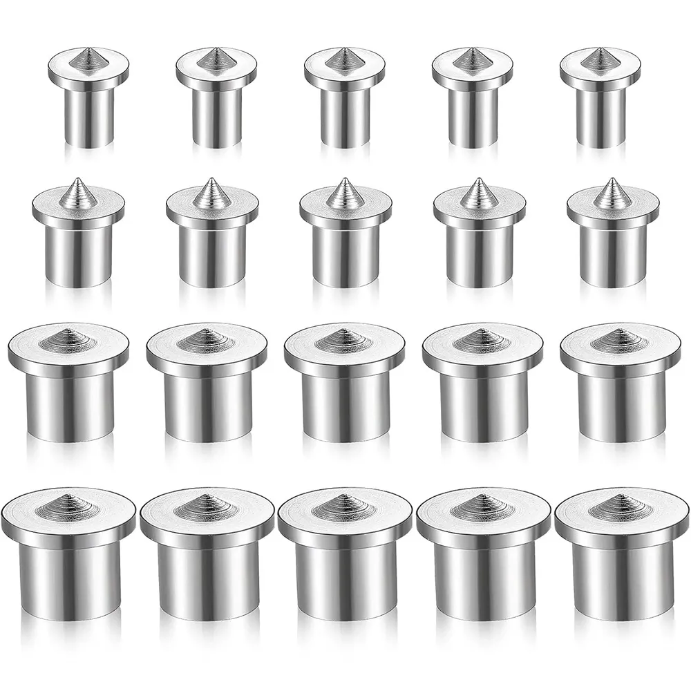 Alloy Steel Dowel and Tenon Center Transfer Plugs 20 Pieces 1/4 Inch Silver Durable Easy to Use for Precise Woodworking Projects Alloy Steel Dowel and Tenon Center Transfer Plugs 20 Pieces 1/4 Inch Silver Durable Easy to Use for Precise Woodworking Projects