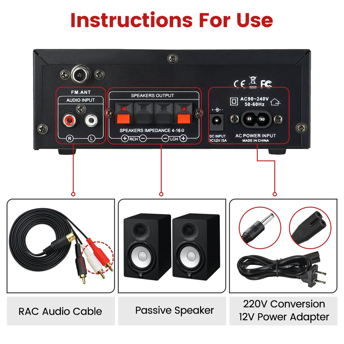 AK45 Power Amplifier bluetooth HiFi Digital Amplifier Max Power 90Wx2 Channel 2.0 Surround Sound AMP Speaker for Home Car AK45 Power Amplifier bluetooth HiFi Digital Amplifier Max Power 90Wx2 Channel 2.0 Surround Sound AMP Speaker for Home Car