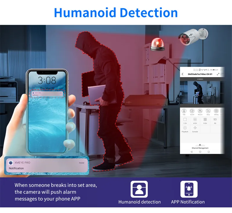 Hiseeu 4K 32CH NVR for CCTV Security Surveillance IP Camera H.265+ 5MP DVR Network Video Audio Recorder ONVIF Humanoid EU Plug