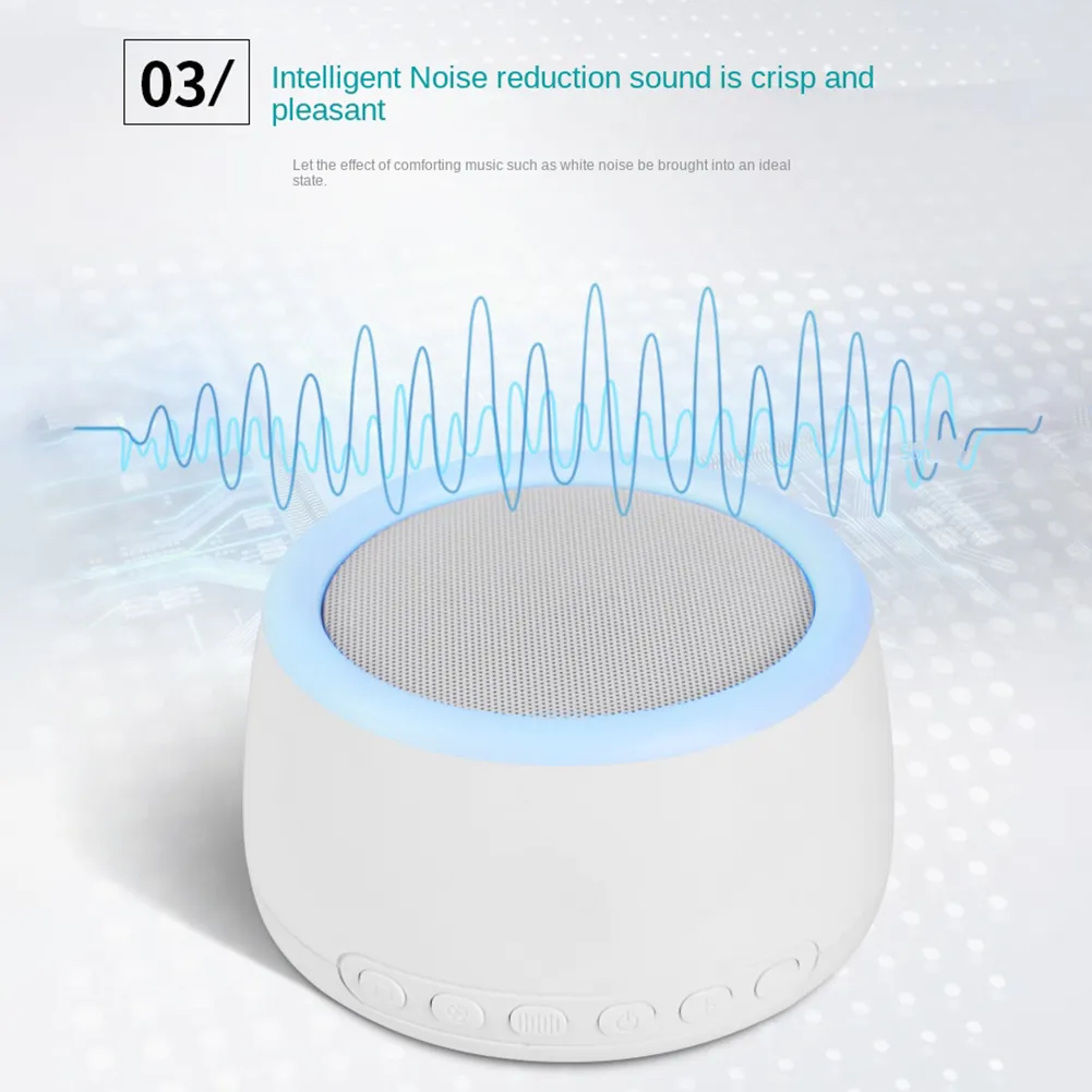 Portable White Noise Sleep Machine Bluetooth Speakers Sleep Meter With 24 Soothing Sounds Night Lights Memory Function Timer Portable White Noise Sleep Machine Bluetooth Speakers Sleep Meter With 24 Soothing Sounds Night Lights Memory Function Timer