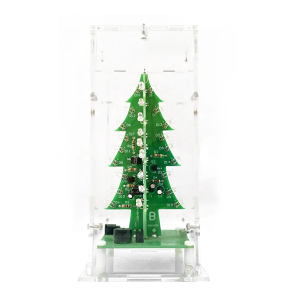 Tri-color/Colorful Curved-leaf Christmas Tree Standard/Music Version DIY Electronic Kits Tri-color/Colorful Curved-leaf Christmas Tree Standard/Music Version DIY Electronic Kits