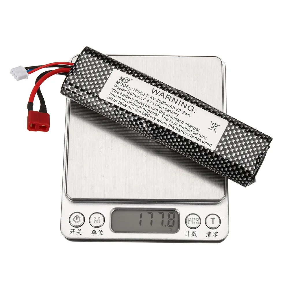 HB Toys RTR R1001/2/3 1/10 RC Car Parts 7.4V 3000mAh 22.2Wh 2S Li-ion Battery T Plug Vehicles Models Accessories 08124