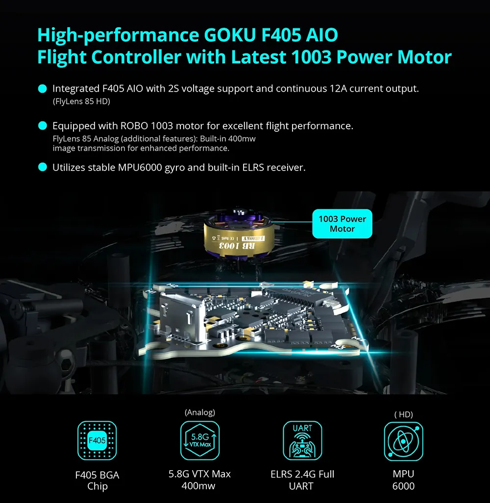Flywoo FlyLens 85 HD O3 Lite 2S 2 Inch Brushless Whoop FPV Racing Drone with Naked O3 Lite Air Unit Digital System Flywoo FlyLens 85 HD O3 Lite 2S 2 Inch Brushless Whoop FPV Racing Drone with Naked O3 Lite Air Unit Digital System
