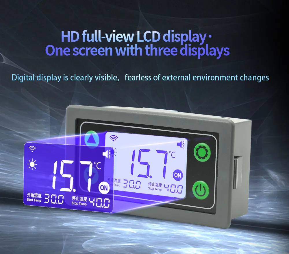 ST30/ST30-W DC6-30V 30A Remote WiFi Thermostat Temperature Controller Digital Display Thermostat ST30/ST30-W DC6-30V 30A Remote WiFi Thermostat Temperature Controller Digital Display Thermostat